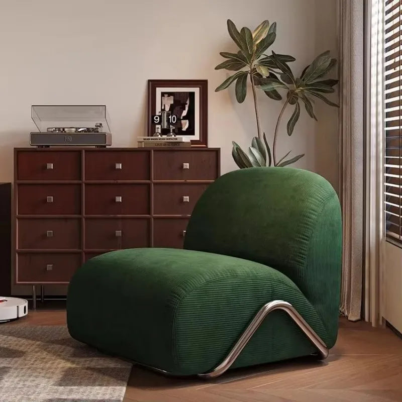 Medieval Chaise Lounge Single Sofa Chair Leisure Chair with Backrest for Living Room Hotel Homestay Reception Area Modern Home