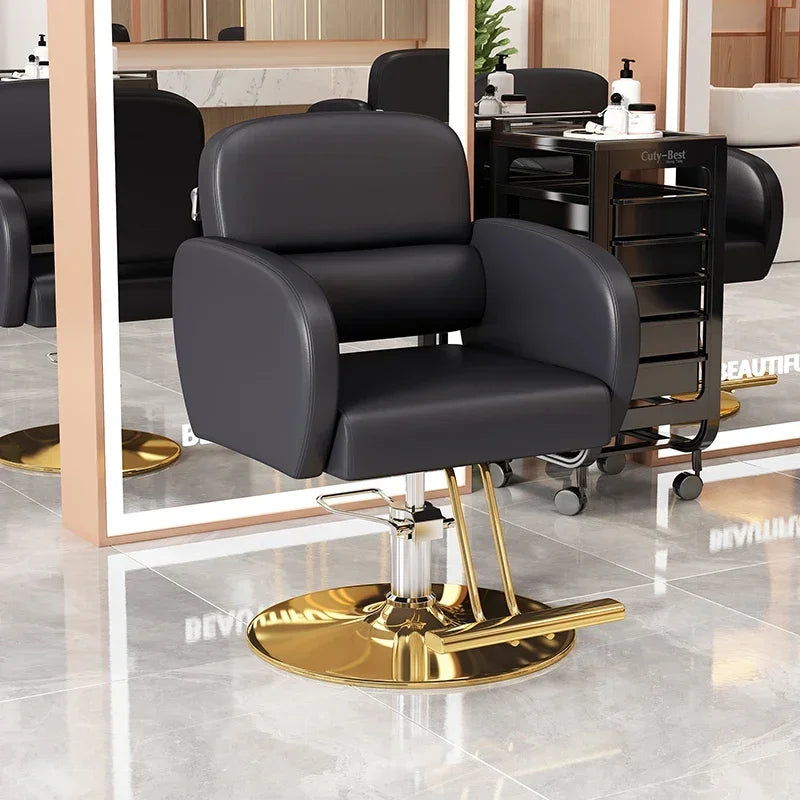 Classic Fashion Barber Chairs Simple Exquisite Trendy Premium Salon Chairs Beauty Modern Bancos Con Ruedas Salon Furniture