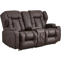 66 Manual Reclining Loveseat for RV with Storage, Cup Holders, and Pillows - Ideal for Compact Living Spaces