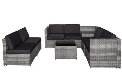 Hot SalesFactory Price Wicker Rattan Indoor/Outdoor Furniture Garden Sofa Set 8 PCS Wholesale Suppliers