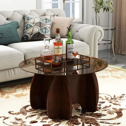Unique Display Coffee Table Clear Ornaments Aesthetic Minimalist Coffee Table Luxury Design Mesa Centro Salon Home Furniture