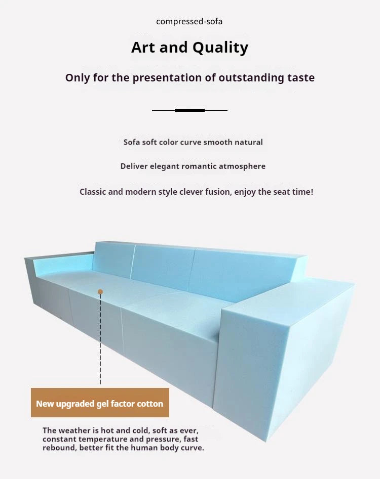 Compressed SofaNew Design Living Room Furniture L-Shape Sectional Sofa Comfortable Fluffy Vacuum Compressed Comfy Sofa Set Modul