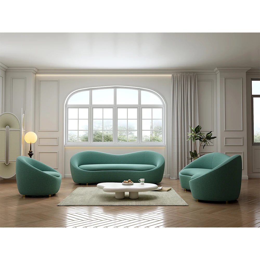 L Shape Fabric Recliner Sofa Set Modular Blue Velvet Sofa Italian Fabric Sofa for Home Luxury