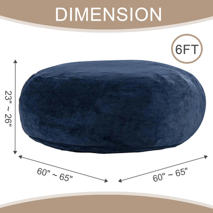 Bean Bag Chair for Adults,6FT Oversize Floor Bean Bags Offers Ample Space for Adults,Memory Foam Giant Bean Bags,Lounger Versati