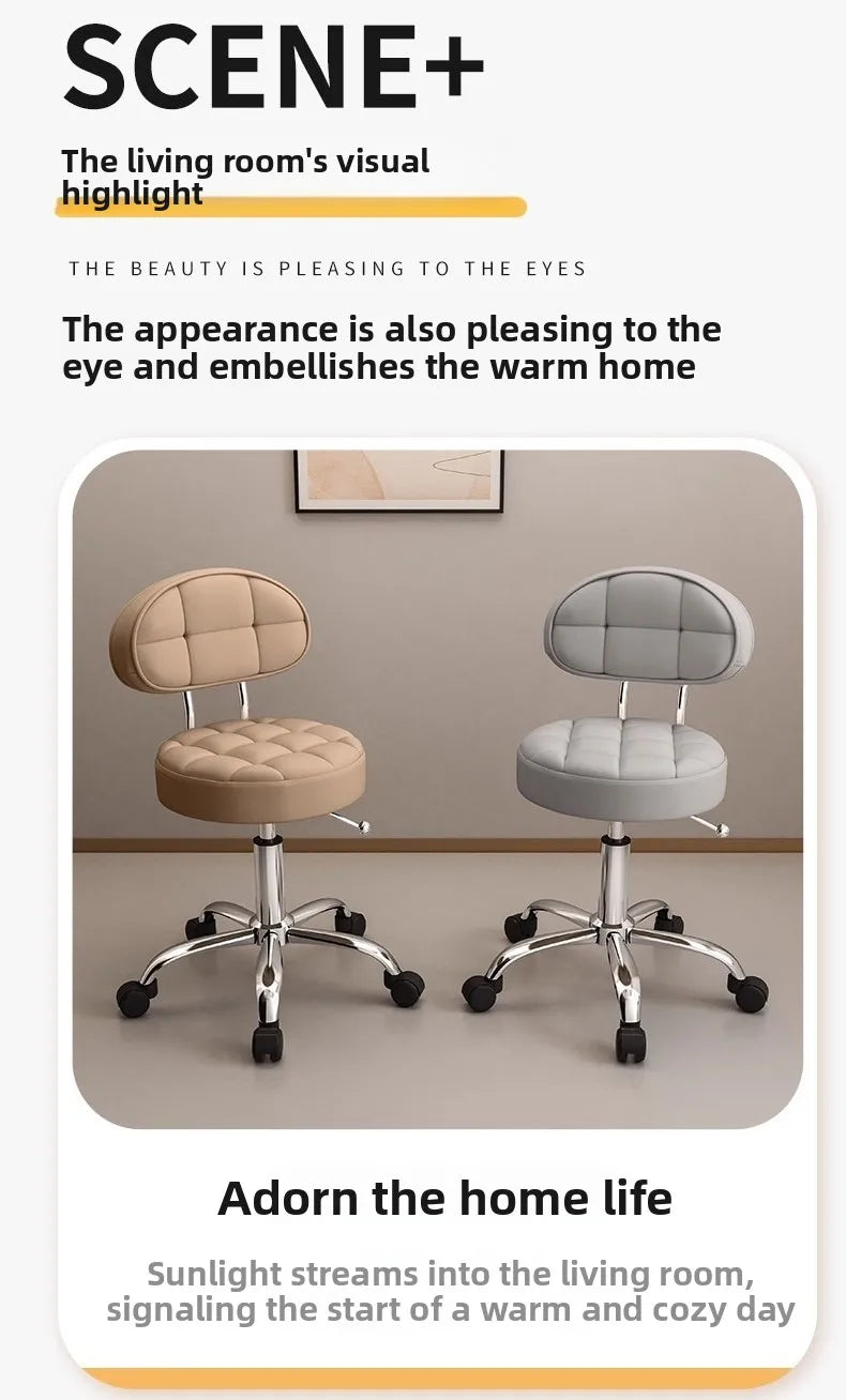 Big work stool hair cutting chair rotating lifting round stool pulley hair salon special beauty stool