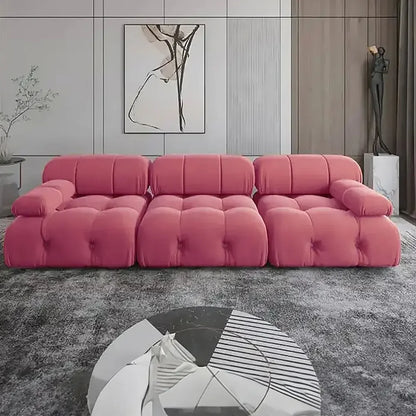 Luxury Sofa Living Room Furniture Curved Dresser Home Lounge Sofa Sets Italian Modern Fabric Velvet Sofa Set Furniture