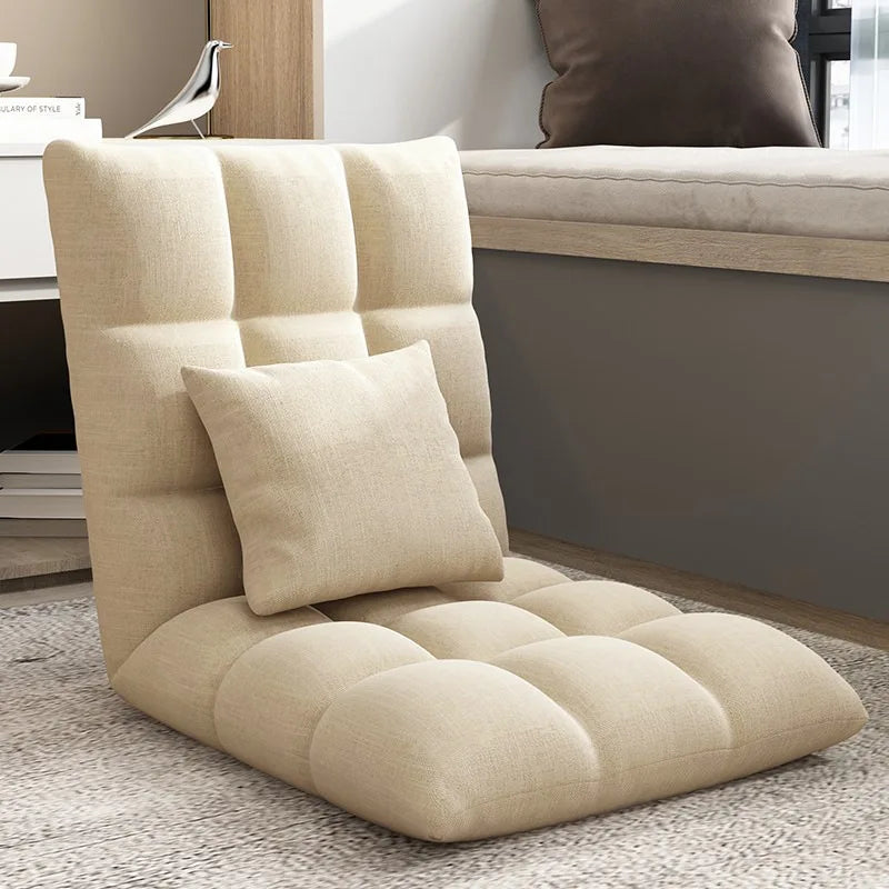 Lazy sofa single tatami bedroom balcony dormitory small sofa bed back chair folding cute floor chair