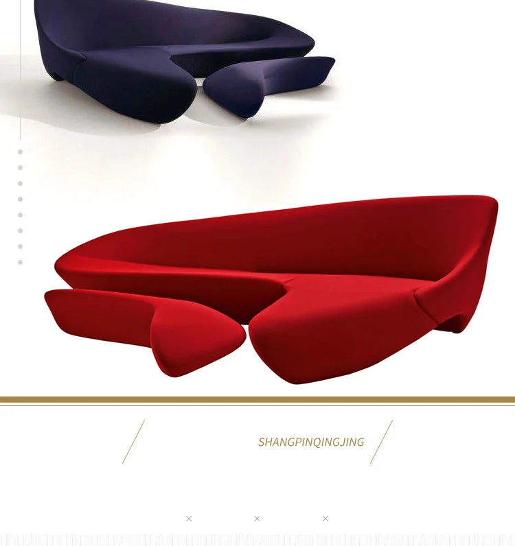Formes inhabituelles canapé italien moderne combinaison système de lune canapé de luxe salon meubles de maison ensembles