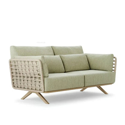 Nordic Designer Outdoor Garden Sofas Villa Leisure Area Lazy Sofa Home Balcony Sofa Chair Combination Luxury Outdoor Furniture L