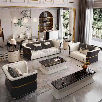 Light Luxury Leather Sofa Set Living Room Modern Sectionals Couch Lounge Custom Sofa Set Furniture for Home Living Room Sofa Set