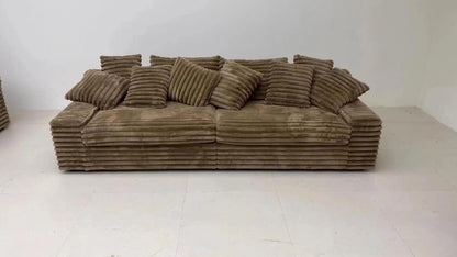 Thick Corduroy Cloud Living Room Sofa Customizable Sofa Extra Wide Suitable for Family Use Vacuum Compression Sofa Furniture