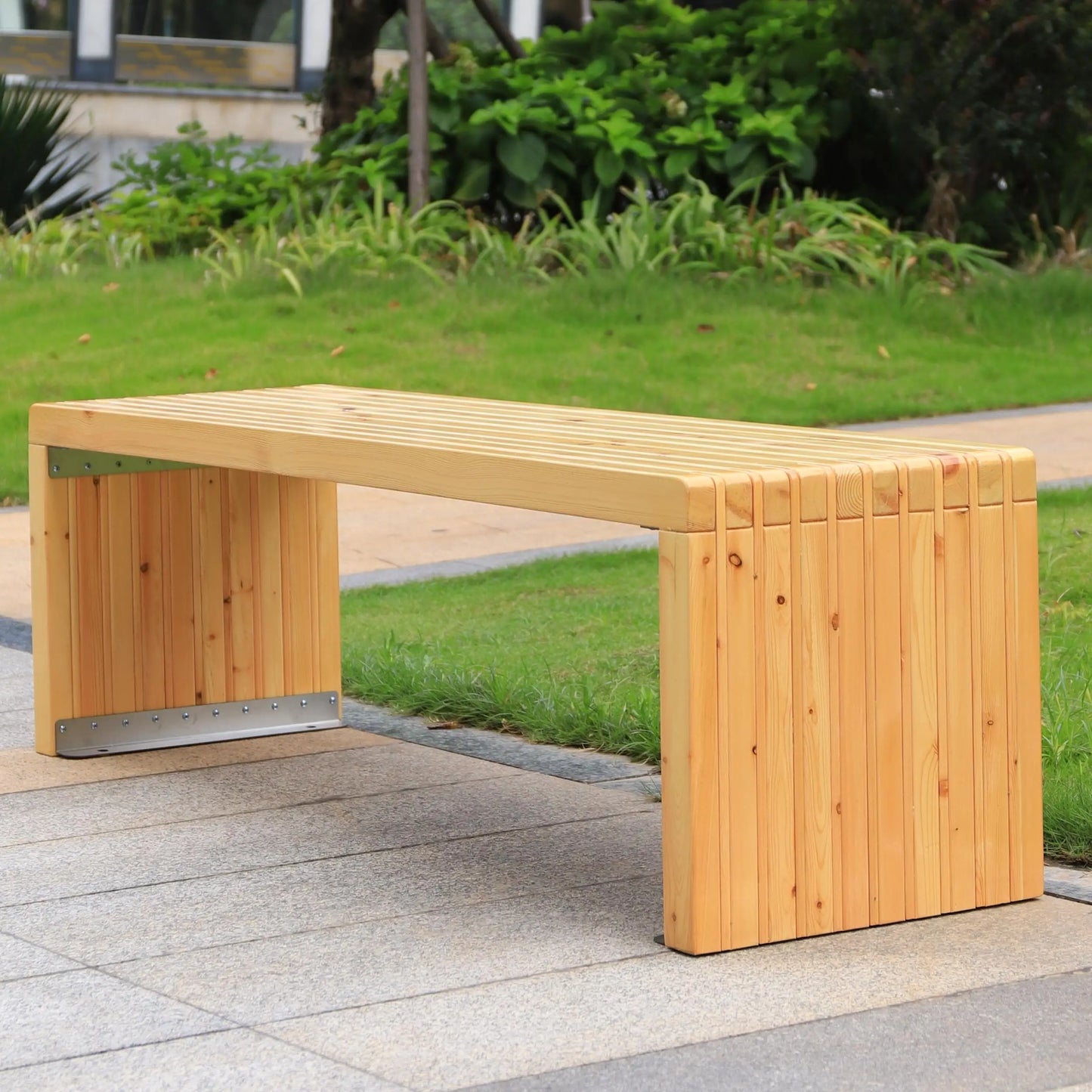 Banc en bois personnalisé, utilisation extérieure et intérieure, chaise écologique entièrement en bois, bonne banc d'attente de jardin porteur