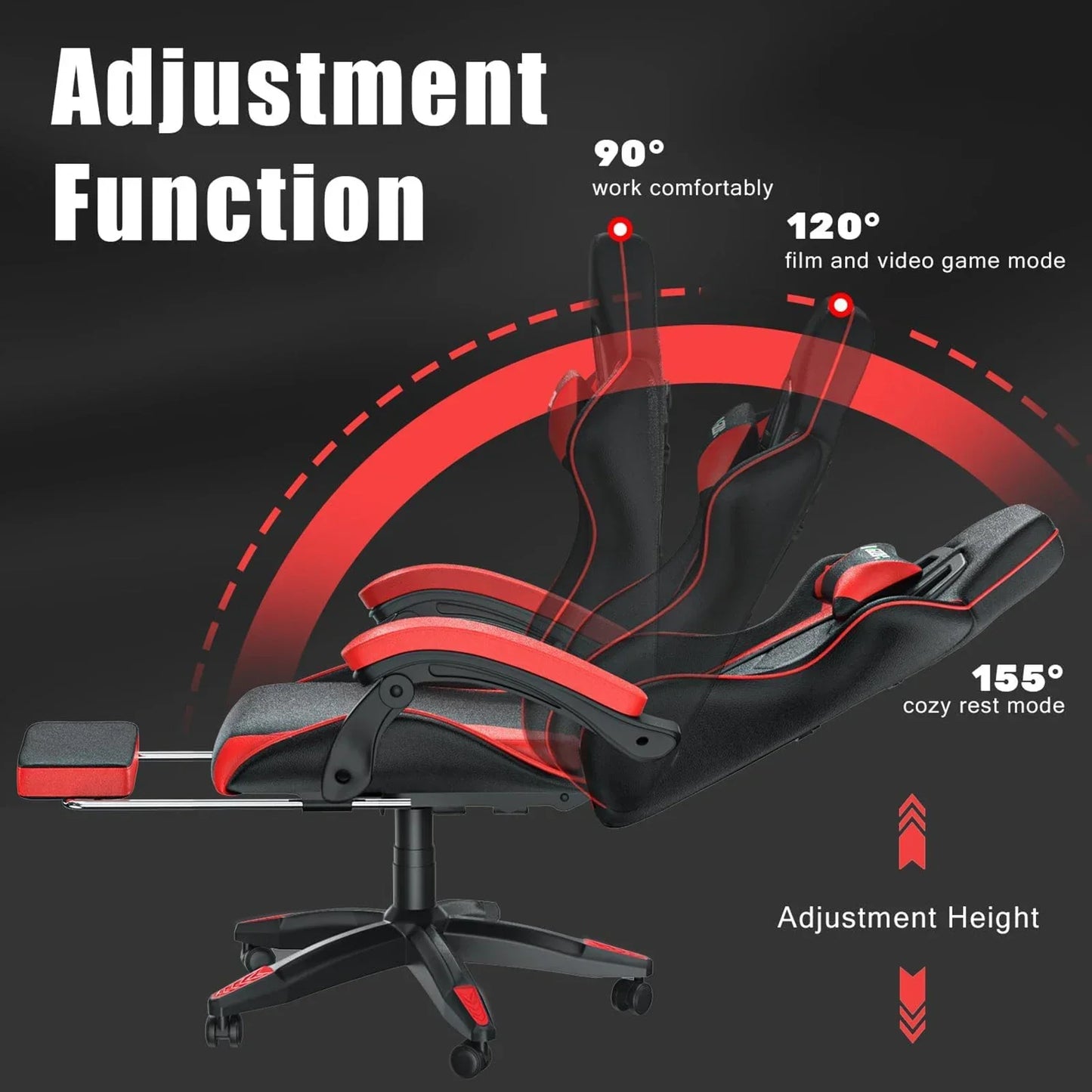Ergonomic With Lumbar Gaming Chair With Footrest Gamer Chairs Cushion Headrest Silla Gamer Cadeira Computer Office Chair