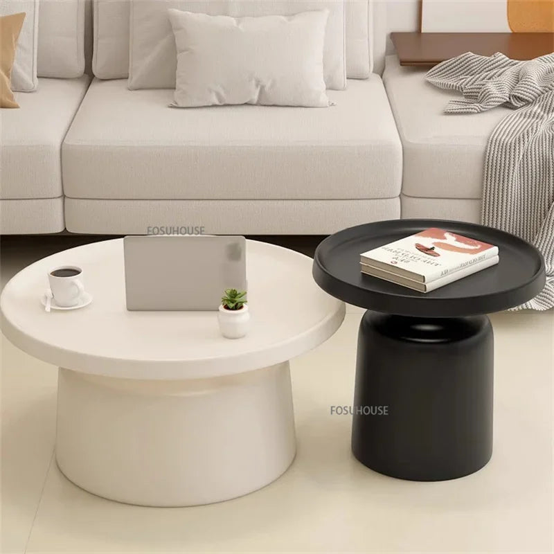 Nordic Living Room Center Table Circular Coffee Tables Modern Side Tea Table Portable Simple Bedroom Nightstand Home Furniture B