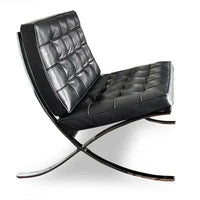 Barcelona chair Italian leather living room is very simple. Designer sofa chair balcony leisure simple fashion chair.