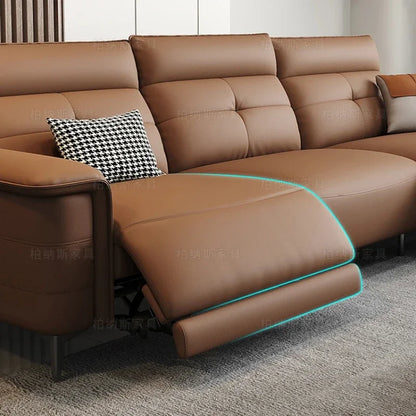 Vintage European Reclining Sofa Leather Office Designer Italiano Couch Adjustable Height Adults Sofa Inflavel Indoor Furniture