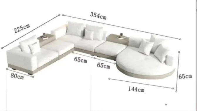 Best Seller Modern Foam Sponge Filling Timber Frame Fabric L Shaped Sofa for Living Room