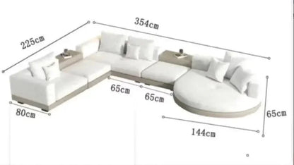 Best Seller Modern Foam Sponge Filling Timber Frame Fabric L Shaped Sofa for Living Room