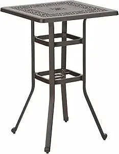 Sophia & William Cast Aluminum Patio Bar Chairs Set of 2, Bar Height Swivel Outdoor Bar Stools Chairs, Counter Height Outdoor Ba