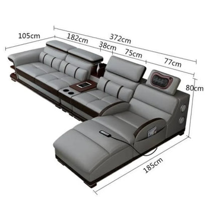 Multifunction Apartment Sofas Recliner Luxury Massage Comfortable Sofas Leather Electric Canape Salon De Luxe Home Furniture
