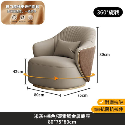 Modern light luxury single sofa chair home balcony negotiation reception table and chair combination designer office area leisur