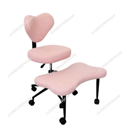 Cross Leg Chair - Meditation Chair with Wheels, ADHD Chair, Height Adjustable Seat, Adjustable Footstool