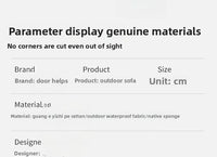 Outdoor sofa rattan chair combination courtyard leisure rattan with canopy outdoor garden terrace sun room balcony rattan sofa