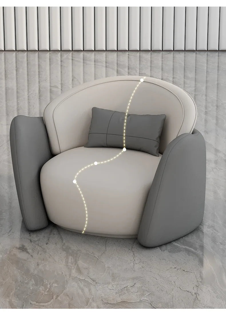 lLight luxury business negotiation sofa table and chair combination hotel lobby reception leather sofa
