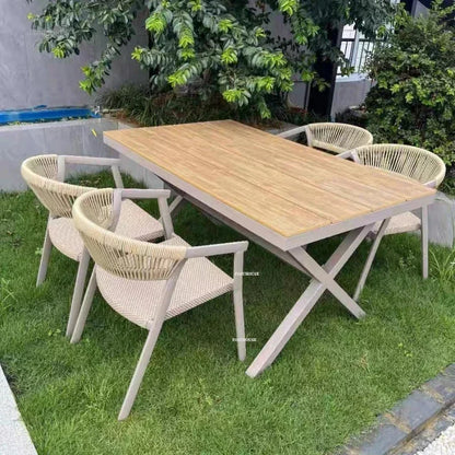 Outdoor Garden Furniture Sets Waterproof Open-air Balcony Aluminum Alloy Chair Outdoor Furniture Sets Courtyard Table and Chair
