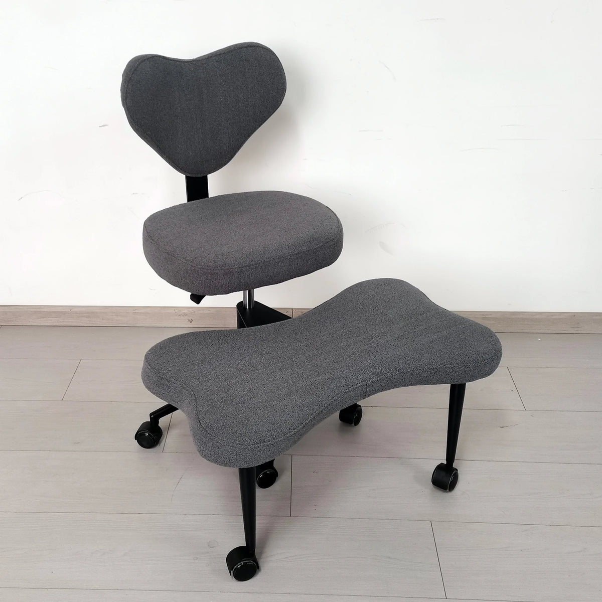Cross Leg Chair - Meditation Chair with Wheels, ADHD Chair, Height Adjustable Seat, Adjustable Footstool