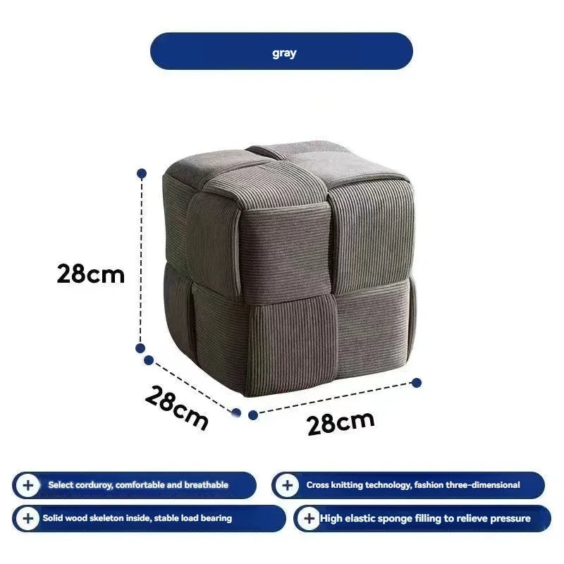 Household door shoes stool fashion small stool simple creative dice stool living room sofa stool pedal stool.
