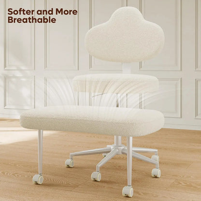 Cross Legged Office Chair with Wheels, Meditation Chair, ADHD Chair for Adults, Wider Height Adjustable Backrest and Seat