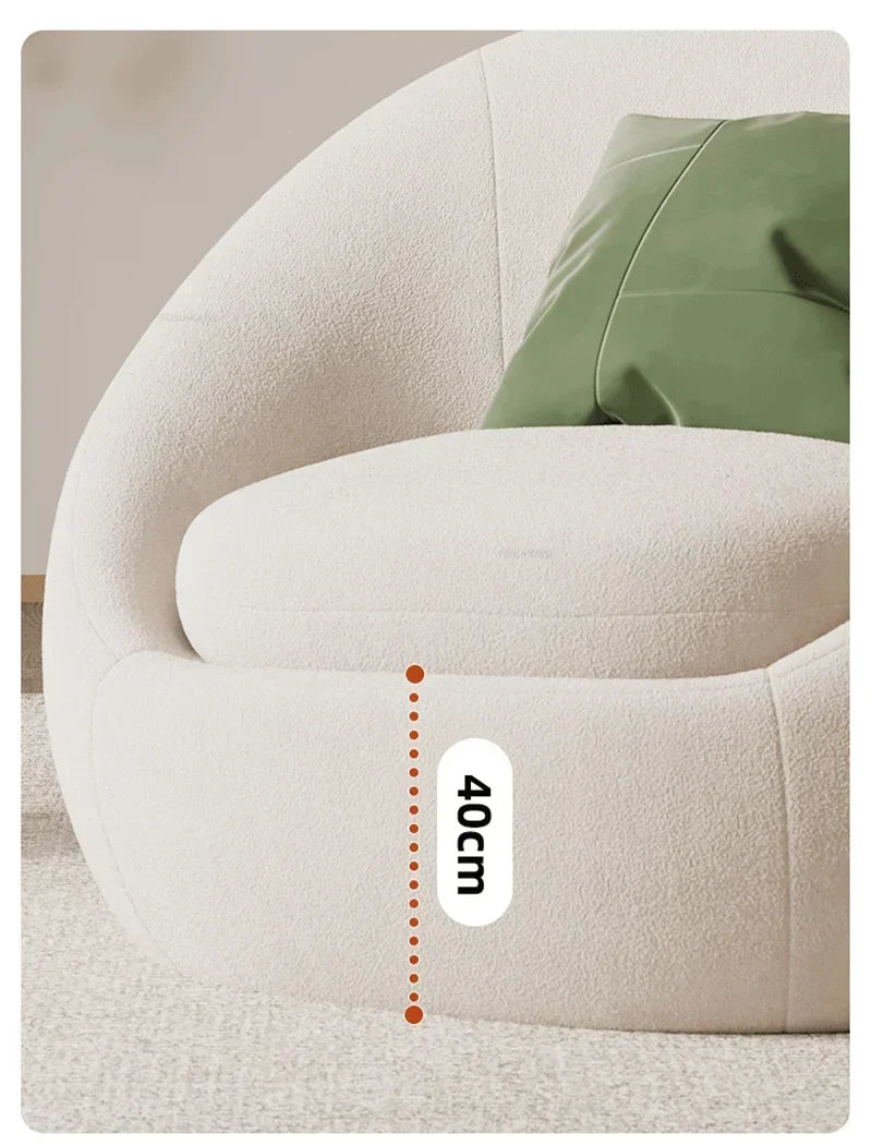 Simple Fabric Living Room Chairs Minimalist Nordic Creative Beauty Salon Lounge Chair Table Home Single Lazy Sofa Backrest Chair
