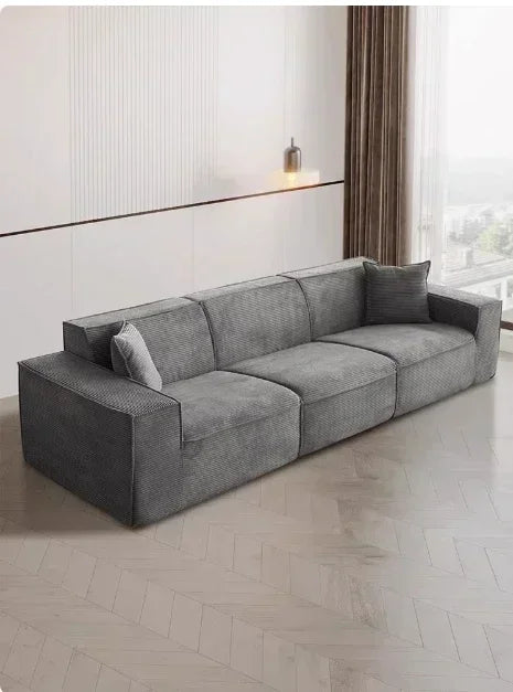 Italian minimalist vacuum sponge compression sofa modern simple corduroy small apartment living room tofu block sofa furniture