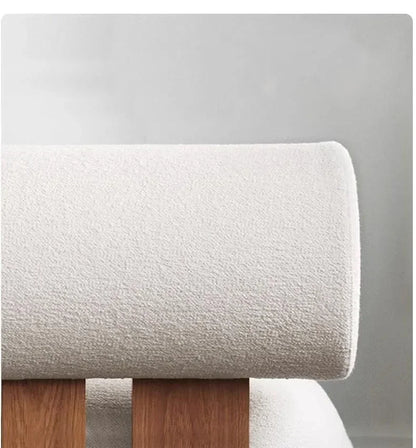 Nordic Backrest Chair Modern Solid Wood Luxury Single Sofa Balcony Tatami Lounge Chair Cloth Chair Living Room Furniture chaises