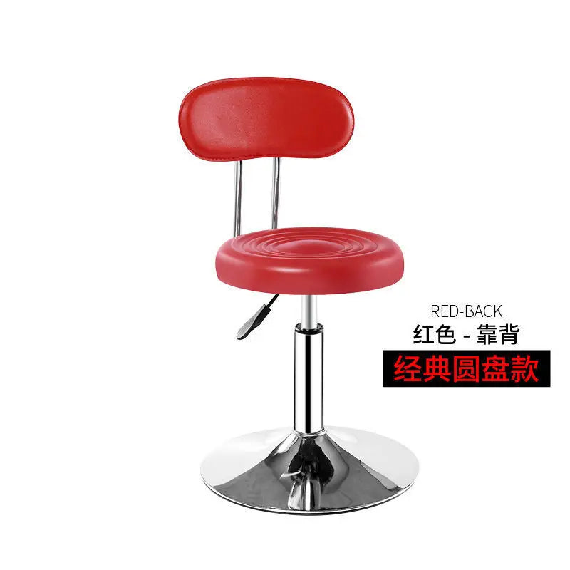 Bar Chair Bar Chair Stool Stool Haircut Chair Rotating Lifting Round Stool Backrest Pulley Chair Large Work Stool Supply