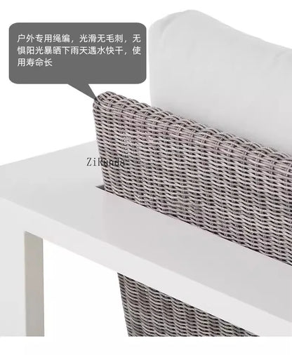 Aluminum alloy outdoor sofa open-air balcony villa courtyard coffee table combination furniture