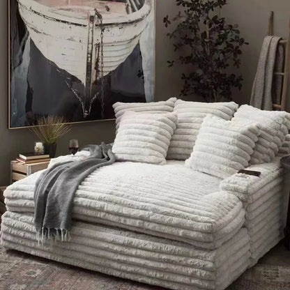 Light luxury lazy corduroy down cloud sofa wide sitting deep winter and summer removable and washable living room bedroom sofa