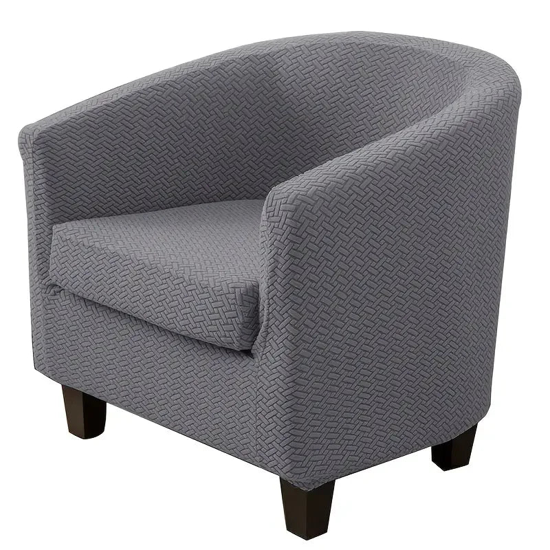 1Set T Jacquard Tub Chair Cover Anti-dirty Stretch Armchair Slipcover Single Sofa Case with Cushion Cover Furniture Protector
