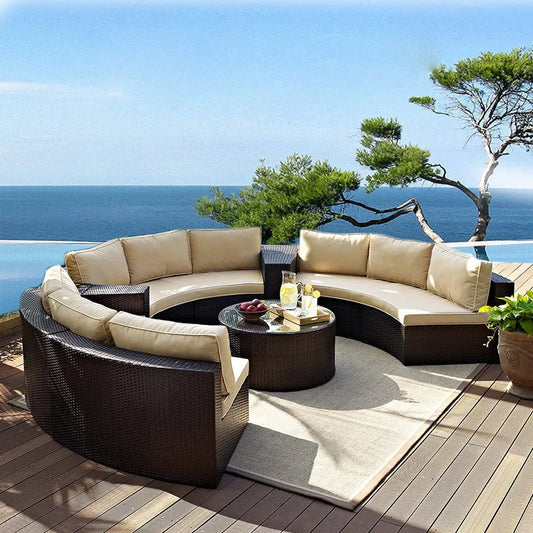 Rattan sales office, garden courtyard, leisure rattan chairs, lobby sofa, coffee table, furniture combination