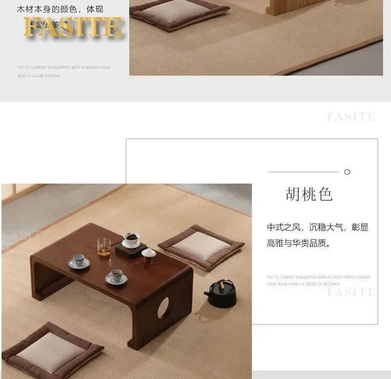 FashionJapanese Vintage Indoor Wood Furniture Asian Style Coffee Tea Living Room Low Table Rectangle 50*40cm Tatami