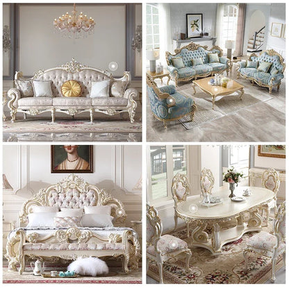 ssK178 A55 Palace French Rococo dining table and chair combination 1.9M European-style villa classical dining table luxury custo