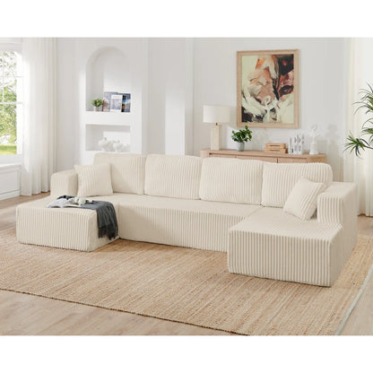Combination compression segmented sofa corduroy sofa, living room and bedroom sofa
