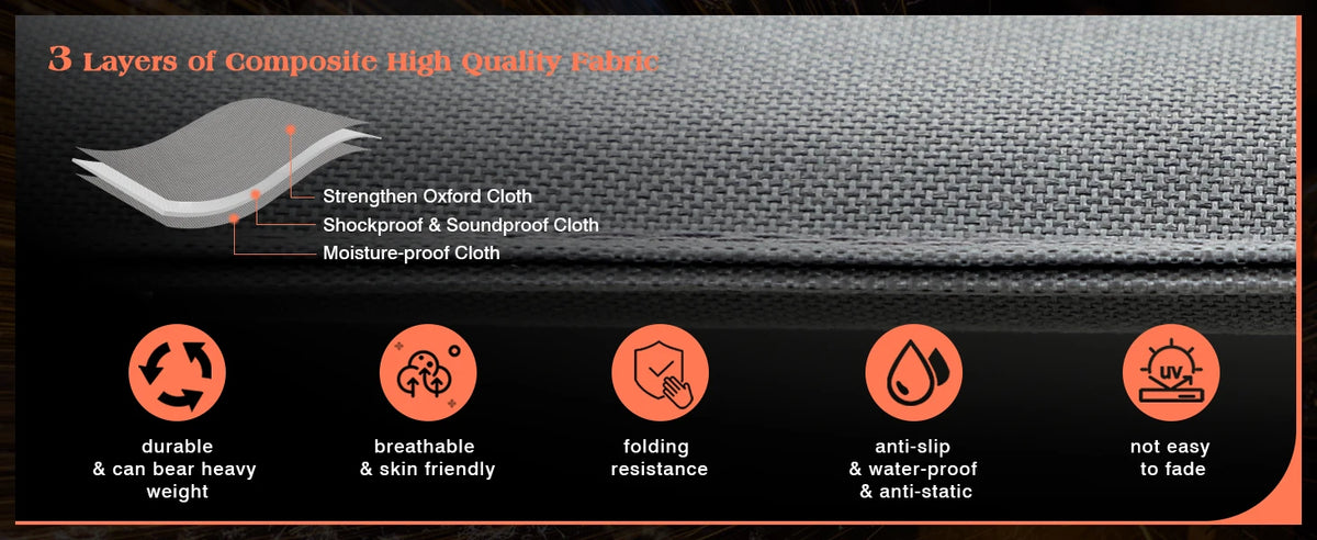 PHI VILLA XXL Oversized Padded Zero Gravity Chair, Foldable Patio Recliner, 30