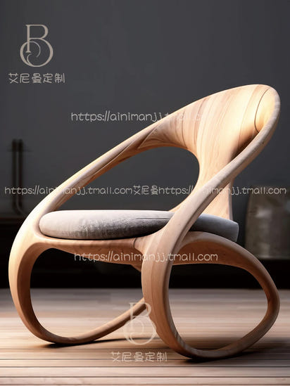 Creative rocking chair medieval solid wood balcony rocking chair, home leisure, medieval furniture