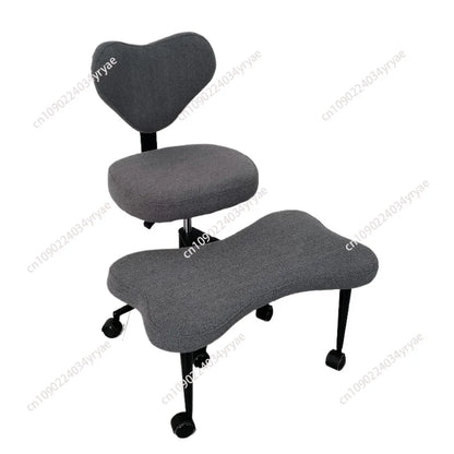 Cross Leg Chair - Meditation Chair with Wheels, ADHD Chair, Height Adjustable Seat, Adjustable Footstool