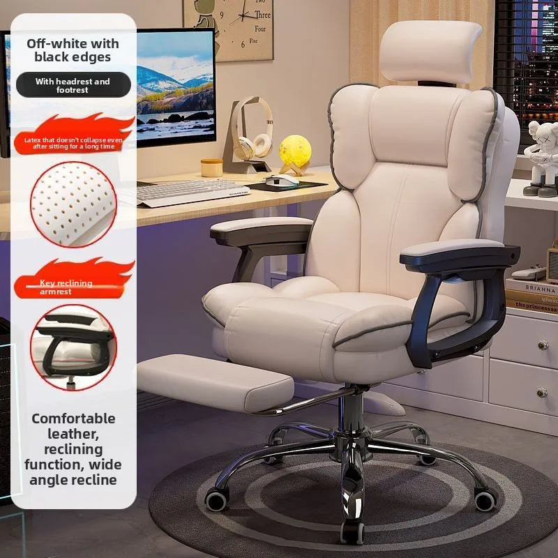Ergonomic Bow Shape Computer Chair Home Office Dorm Recliner Comfortable Long Hours Support Gaming Chair Usability Furniture