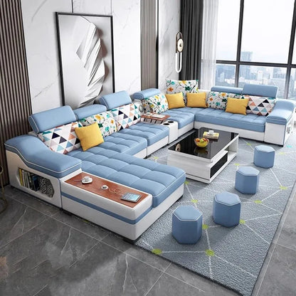 +··Creative Minimalist Living Room Sofas Lazy Nordic Leather Sofas Designer Living Room Sofas Lounge Koltuk Takımı Home Furnitur