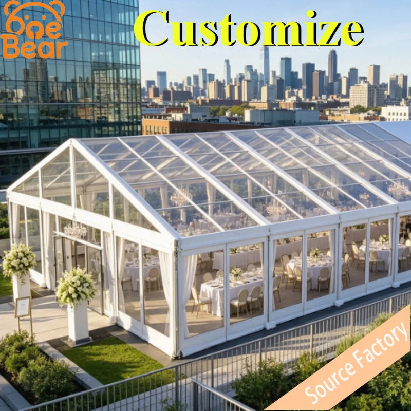 Custom Size Large Aluminum Alloy Outdoor Marquee Tent Waterproof Side Walls For Weddingparty Commercial Event All Weather Canopy