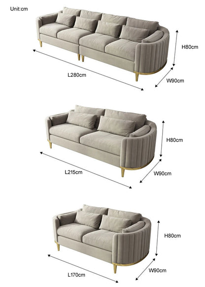 Modern Living Room Upholstery Velvet Sofa Set Tufted Designer Accent Golden  Luxury Office Reception Sofa Chair